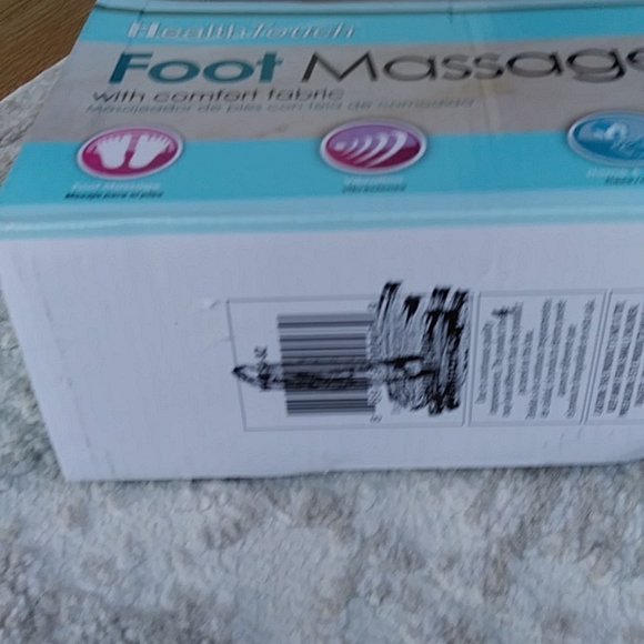 NWOT Health Touch Vibrationg Foot Massager with Comfort Fabric Black White - Picture 11 of 16